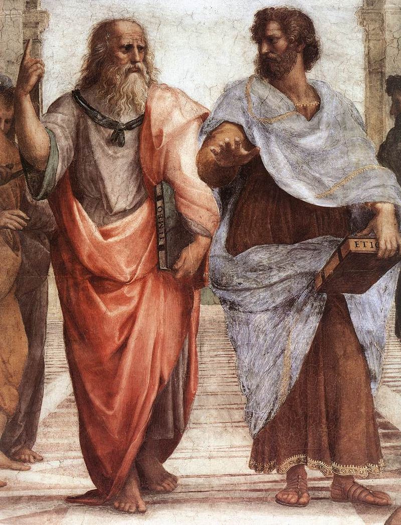 Platon și Aristotel (detaliu) - Rafael
