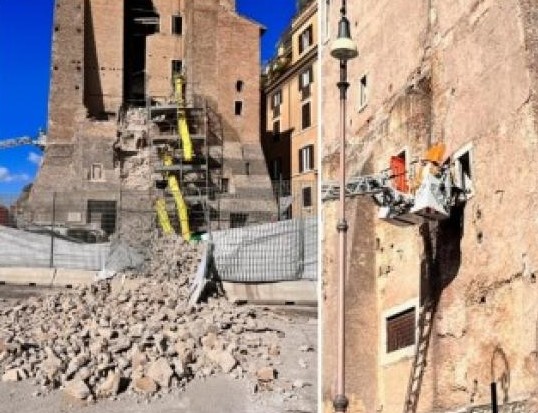 Lucrătorul român prins sub ruinele turnului prăbușit din Roma este în viață.