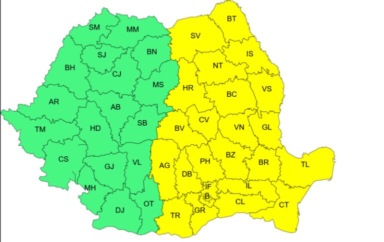 Gerul și viscolul se întorc în România: temperaturi ce pot atinge -20 de grade. Regiunile cele mai afectate HARTĂ