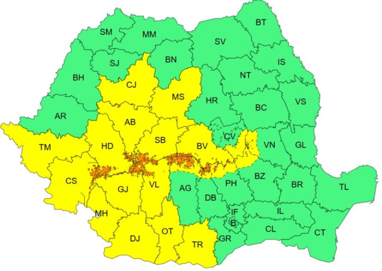 Practically toată națiunea, sub influența precipitațiilor, viscolului, ninsoarelor și vânturilor puternice. Regiunile impactate de codul portocaliu și...