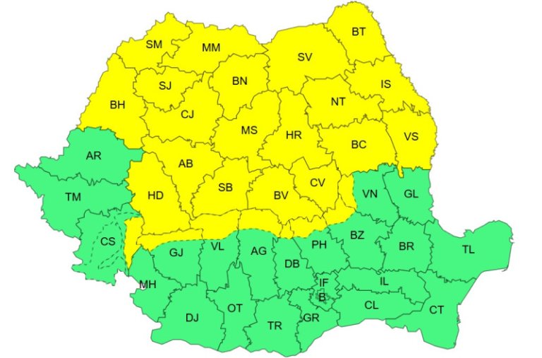 Vremea suferă schimbări radicale: previziune de precipitații, ninsoare și temperaturi sub nivelul mediu. Zonele influențate de...