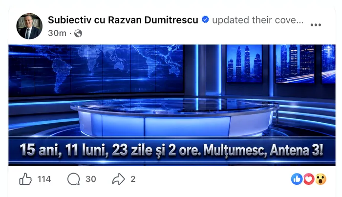 Răzvan Dumitrescu a făcut publică demisia sa în direct de la Antena 3 CNN.